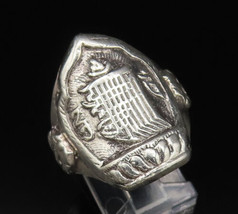 925 Sterling Silver - Vintage Polished Carved Tibet Ring Sz 9 - RG25785 - £31.92 GBP