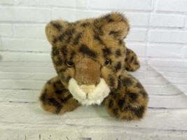 Aurora Flopsies Luther Leopard Cheetah Brown Spotted Stuffed Animal Plush Toy - £27.24 GBP