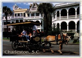 South Battery Carriage Tour Charleston SC Postcard PC150 - £3.93 GBP