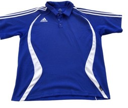 Adidas T Shirt Men&#39;s Size XL Blue Short Sleeve Moisture Wicking Athletic Tee - £13.17 GBP