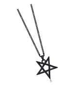 Pentagram Baphomet Pendant Necklace - Down - £34.54 GBP