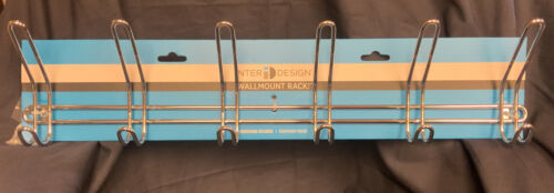 InterDesign 44032 12 Hook Chrome Wall Mounting Rack - $9.42