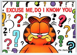 Garfield Cat Postcard Excuse Me Do I Know You Jim Davis 1978 Unused Tabby Kitty - £5.73 GBP