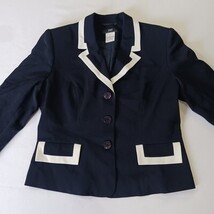 Apart Impressions Women's Blue/White 3-Button Blazer Jacket Size 12 image 11