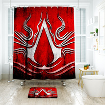Assassin Creed 07 Shower Curtain Bath Mat Bathroom Waterproof Decorative - £18.08 GBP+
