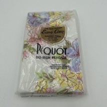 Vintage Pequot Super Easy Care 2 Standard Pillowcases Spring Flowers No Iron - £22.22 GBP