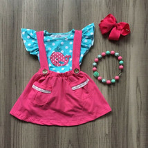 NEW Boutique Whale Suspender Skirt Girls Outfit Set 12M 18M 2T 3T 4T 5-6 6-7 - £6.65 GBP