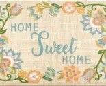 Printed Kitchen Accent Rug (nonskid)(17&quot;x28&quot;) HOME SWEET HOME IN FLORAL ... - £14.99 GBP