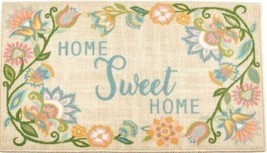 Printed Kitchen Accent Rug (nonskid)(17&quot;x28&quot;) HOME SWEET HOME IN FLORAL ... - £15.02 GBP