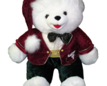 2002 SNOWFLAKE TEDDY 21&quot; Dan Dee Christmas Plush Stuffed Red Green Cuddl... - $22.50
