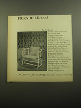 1960 Decorative Arts Center Furniture Advertisement - Ficks Reed, too? - $14.99