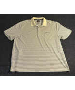 Greg Norman Tasso Elba Play Dry 5 Iron Golf Polo Shirt Blue Striped Mens... - $16.77