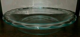 Pyrex C209 Clear Glass 9.5&quot; Pie Pan Dish Scalloped Rim Made in USA - $18.75