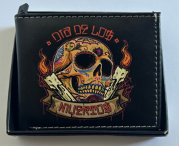 Dia De Los Muertos Leather Bi-Fold Bifold Wallet - £9.39 GBP