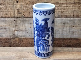 Vintage Andrea By Sadek Vase - Japanese Porcelain Blue And White - MINT - Heavy - £40.06 GBP