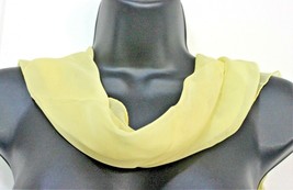Vintage Japan Head Neck Scarf Pale Yellow Hand Rolled - £5.50 GBP
