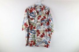 Vintage 90s Rockabilly Mens Medium Double Pocket Hawaiian Bowling Button Shirt - £31.71 GBP
