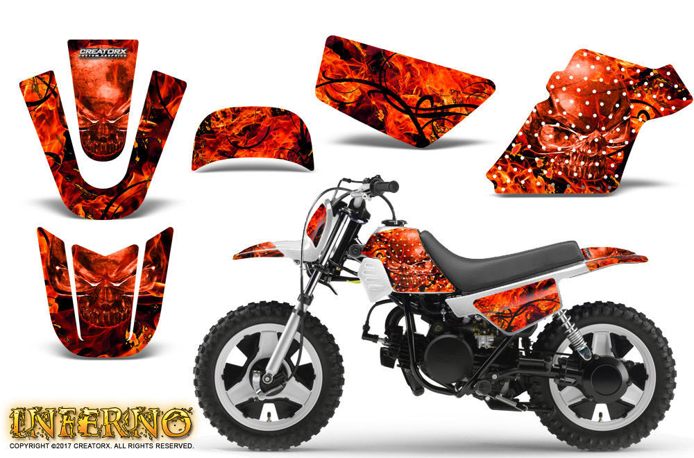 YAMAHA PW50 CREATORX GRAPHICS KIT DECALS INFERNO RED - $95.98