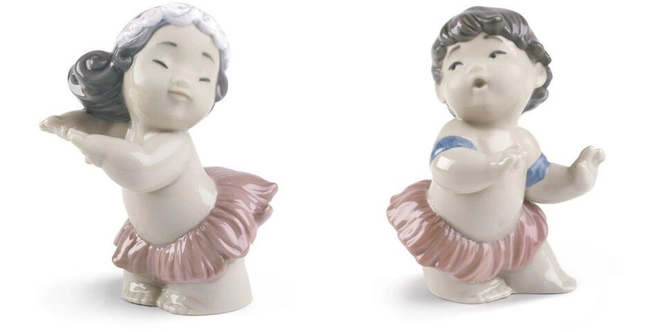 Nao by Lladro Set 02005053 Hawaiian Sway + 02005054 Hawaiian Beat New in... - $94.05