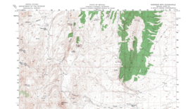 Robinson Mtn. Quadrangle, Nevada 1956 Topo Map USGS 15 Minute Topographic - £17.57 GBP