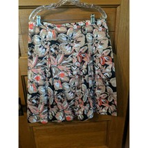CJ Banks Size 12 Skirt Pleated Floral Tan Black Pink Modest Womens Christopher - £14.98 GBP