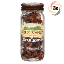 3x Jars Spice Islands Star Anise Flavor Seasoning | .5oz | Fast Shipping - £28.73 GBP