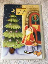 Spanish Christmas Card Feliz navidad y Prospero Ano Nuevo Santa Claus Boy Dog  - £3.22 GBP