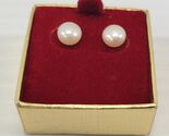 *C53) Pair of 925 Sterling Silver Pearl Stud Earrings - $29.69