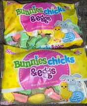 Bunnies Chicks ~ Spangler Marshmallow Candy Easter 2-Bags 10 oz. Expires 04/2025 - £17.27 GBP