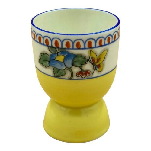 Noritake Egg Cups Yellow and White Flowers Hand Painted Made in Japan - $16.03