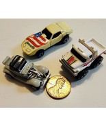Vintage 1980’s Lot of 3 Micro Cars Galoob Micro Machines MB Road Champs - $17.82