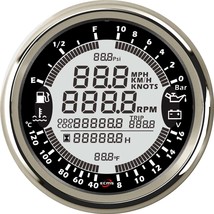 Boat Digital GPS Speedometer Tacho 6in1 MultiFunction Gauge 8-16V 10Bar 85mm - £111.10 GBP