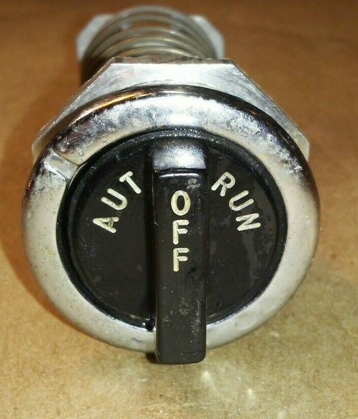 2&quot; Black AUTO/OFF/RUN Switch Button Kit Mounted on Spring loaded Shaft -... - $29.02