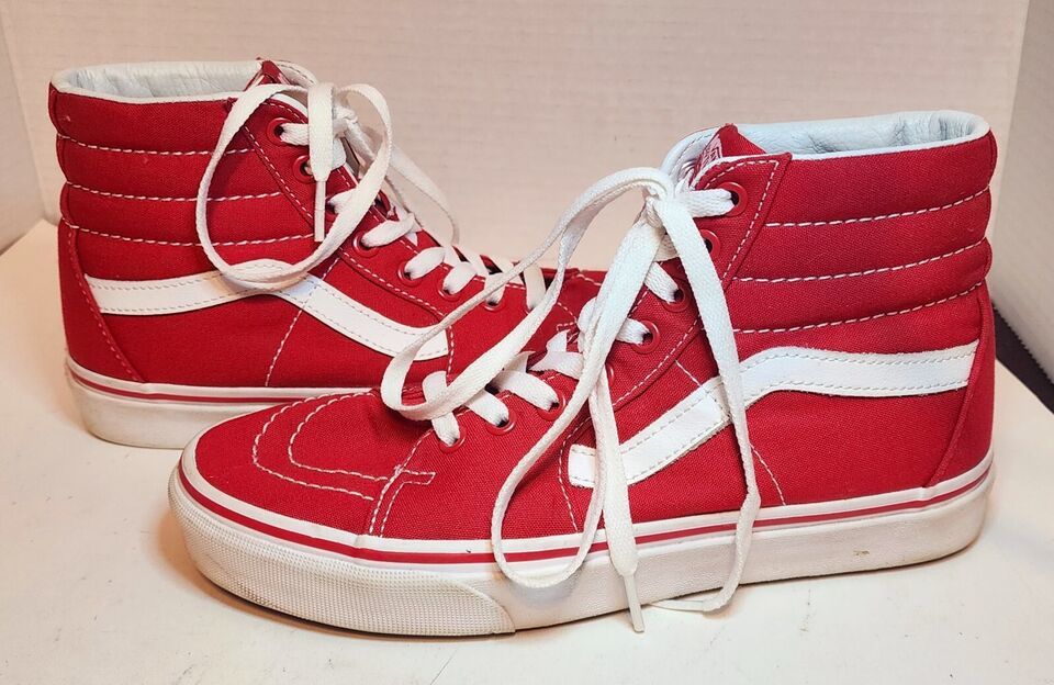 Primary image for Vans Off The Wall Old Skool 721356 Red High Top Skateboarding Sneakers Size 7
