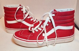 Vans Off The Wall Old Skool 721356 Red High Top Skateboarding Sneakers Size 7 - £21.29 GBP