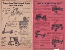 Thrift Check Gift Catalog American National Toys Pedal Cars Wagons Scoot... - $14.85