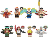 8Pcs One Piece Minifigures Marshall D. Teach Marco Edward Newgate Mini B... - $25.89