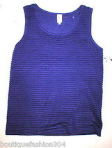 New NWT Jones New York Purple Grape Sweater Top Womens Medium Large Ribb... - £46.61 GBP