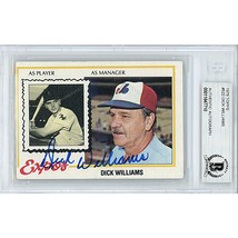Dick Williams Montreal Expos Signed 1978 Topps Baseball Beckett BGS On-C... - $96.04
