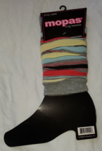 Mopas Women&#39;s Fall Winter Leg Warmers 20 Inch Multi Color Stripes New - £11.58 GBP