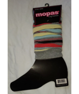 Mopas Women&#39;s Fall Winter Leg Warmers 20 Inch Multi Color Stripes New - £11.36 GBP