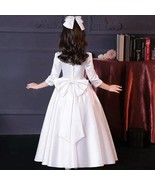 Elegant Flower Girl Dress - Classic Satin Holy Communion Dress - Girls&#39; ... - £84.66 GBP