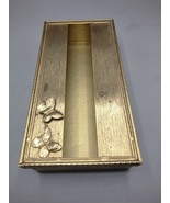 Vintage Tissue Box Cover Holder Gold Tone Hollywood Regency Butterflies ... - $21.60 CAD