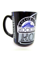 Colorado Rockies MLB Reflective Coffee Mug Tea Cup 11 oz Ceramic Black - $29.88 CAD
