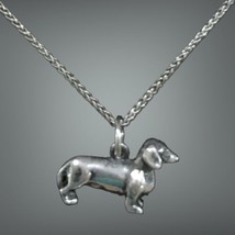 Designer James Avery Sterling Silver 3D Dachshund Charm With Avery Chain 18” - £117.99 GBP