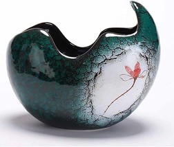 Egg Crack Design Blue Planter Pot For Orchid Ceramic Planter, Teal Blue - £31.38 GBP