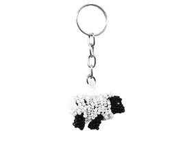Mia Jewel Shop Sheep Czech Glass Seed Bead 3D Figurine Keychain Metal Ring - Han - £11.60 GBP