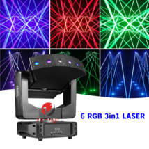 6 Eye Moving Head Laser Light Show RGB XYZ Axis Rotation DJ Disco Stage ... - €398,43 EUR