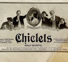 1906 Chiclets Chewing Gum Advertisement Candy Ephemera 5.75 x 4&quot; - $19.99