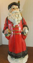 Vintage 12&quot; Ceramic Santa Toy Bags TREE/ Christmas Red Mercures - £20.03 GBP